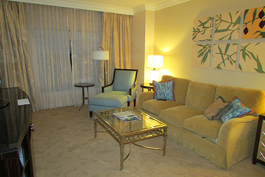 Waldorf Astoria deluxe suite living room