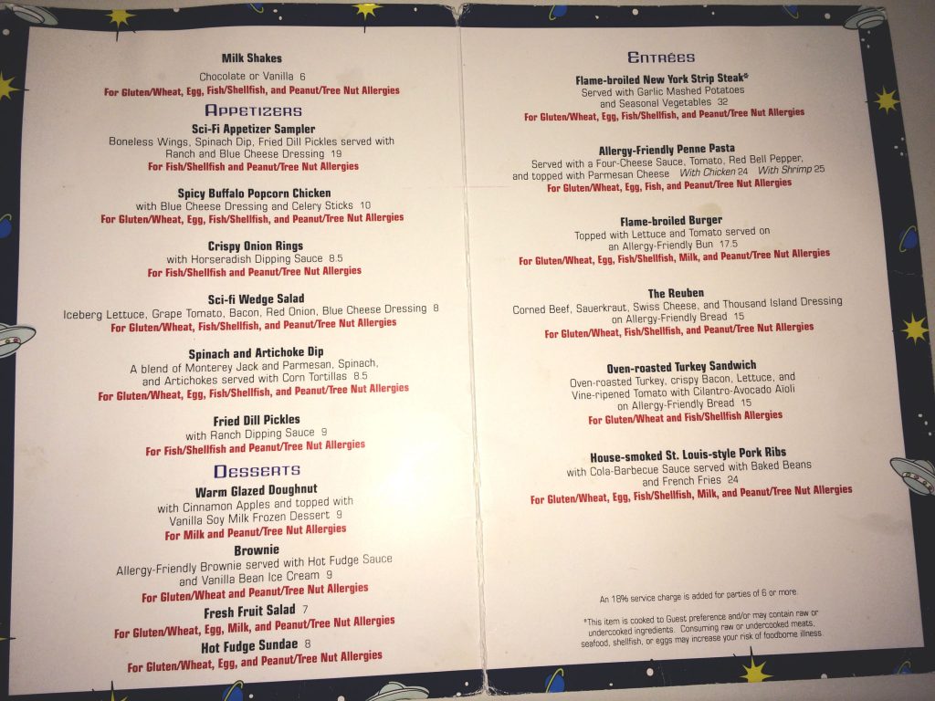 Allergy Menus at Disney World Everything You Need to Know