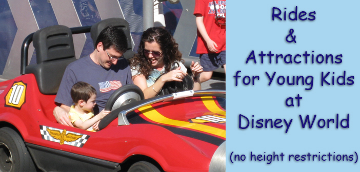 rides for children with no height restrictions at Disney World