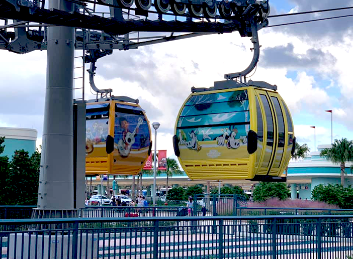 Two Skyliner Gondolas at Disney's Hollywood Studios