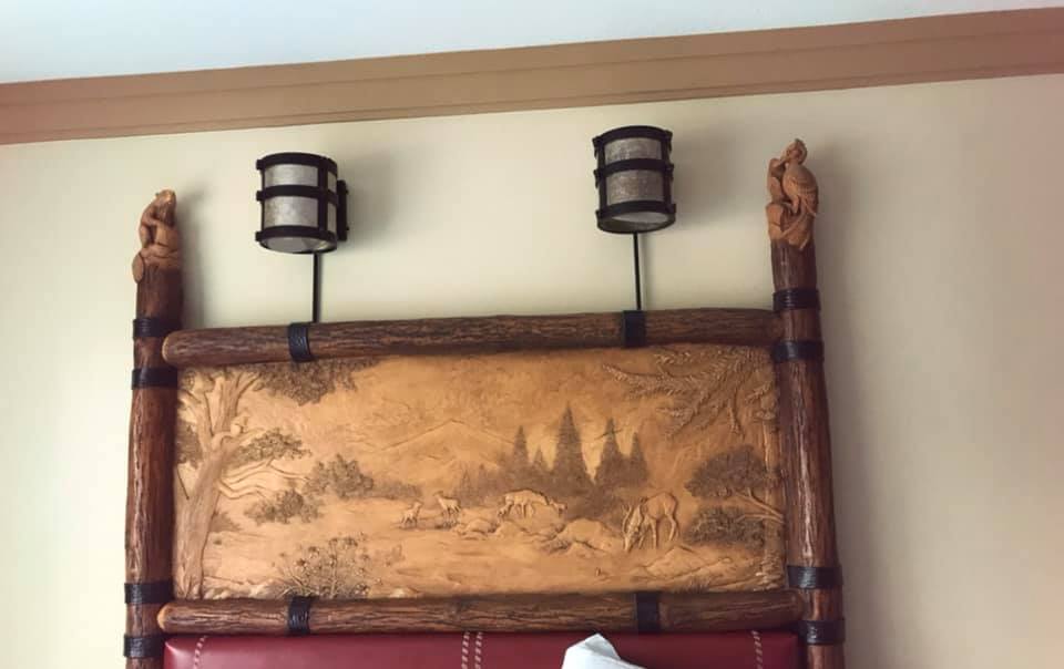 Bed art in Wilderness Lodge rooms