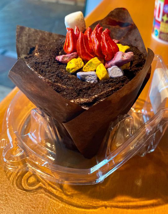 Chocolate cupcake from Roaring Fork at Wilderness Lodge (photo by Sharon Voldish Bean)