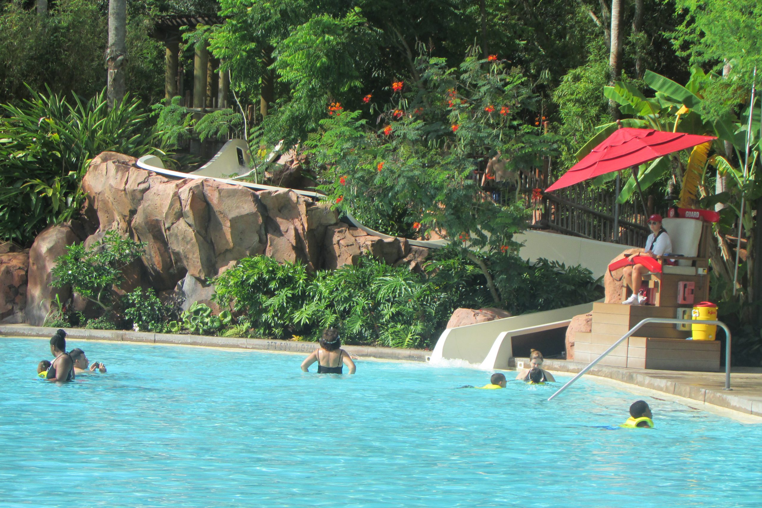 Pool slide at Jambo House pool in Animal Kingdom Lodge