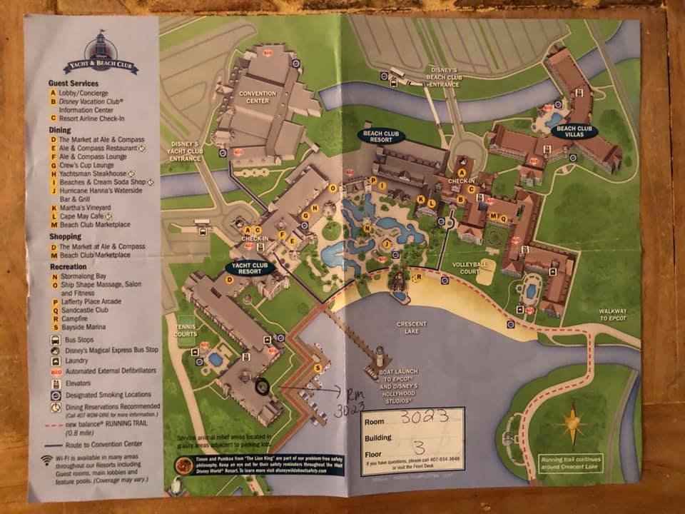 yacht club and beach club map